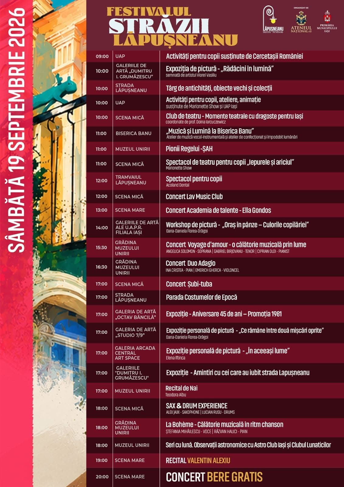 Afiș oficial SÂMBĂTĂ 19 SEPTEMBRIE 2026